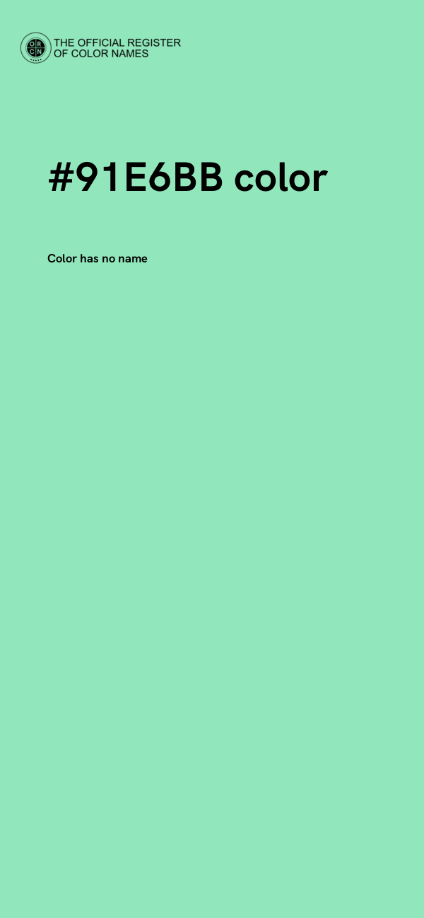 #91E6BB color image
