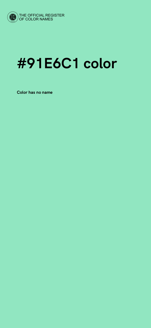 #91E6C1 color image