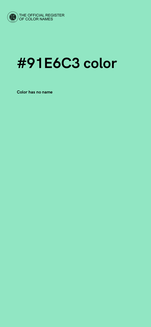 #91E6C3 color image