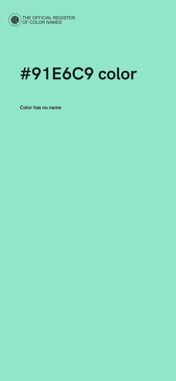 #91E6C9 color image