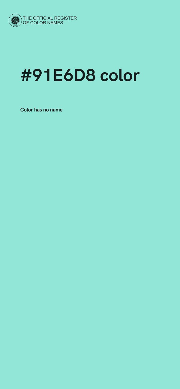 #91E6D8 color image