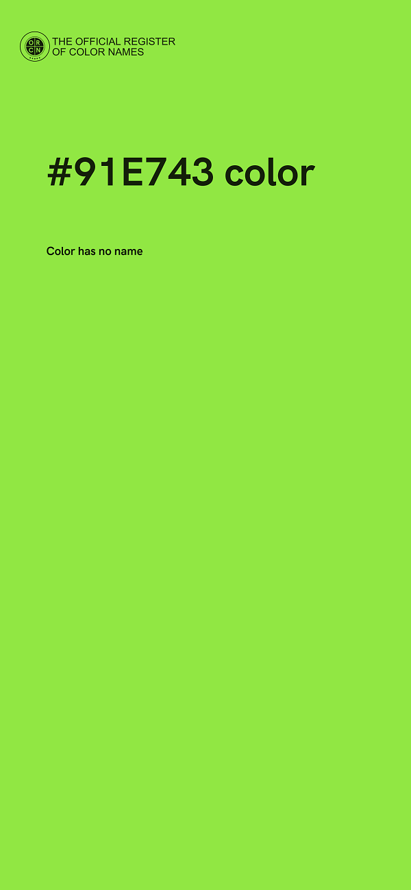 #91E743 color image