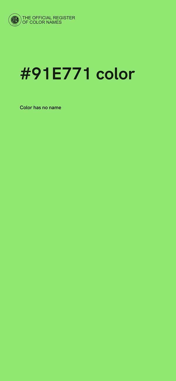 #91E771 color image