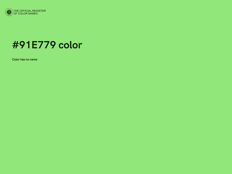 #91E779 color image