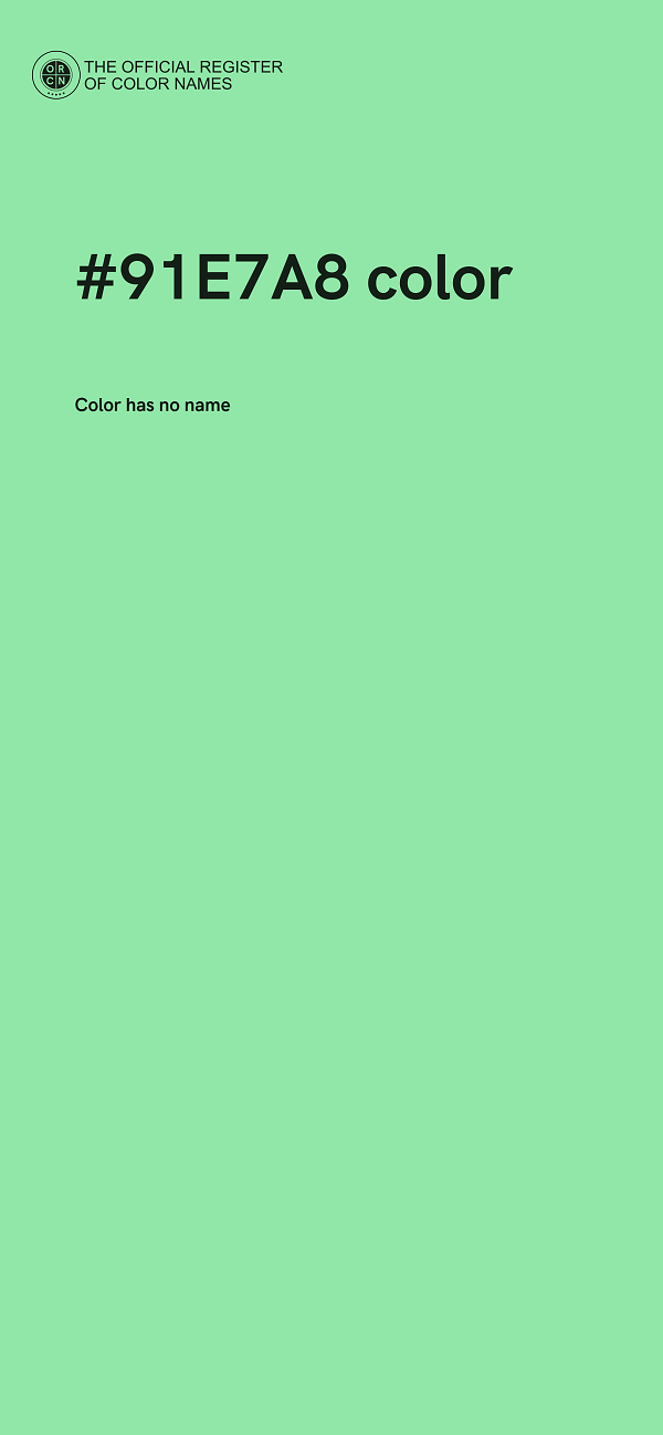 #91E7A8 color image