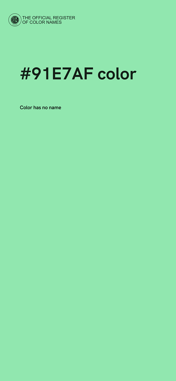 #91E7AF color image