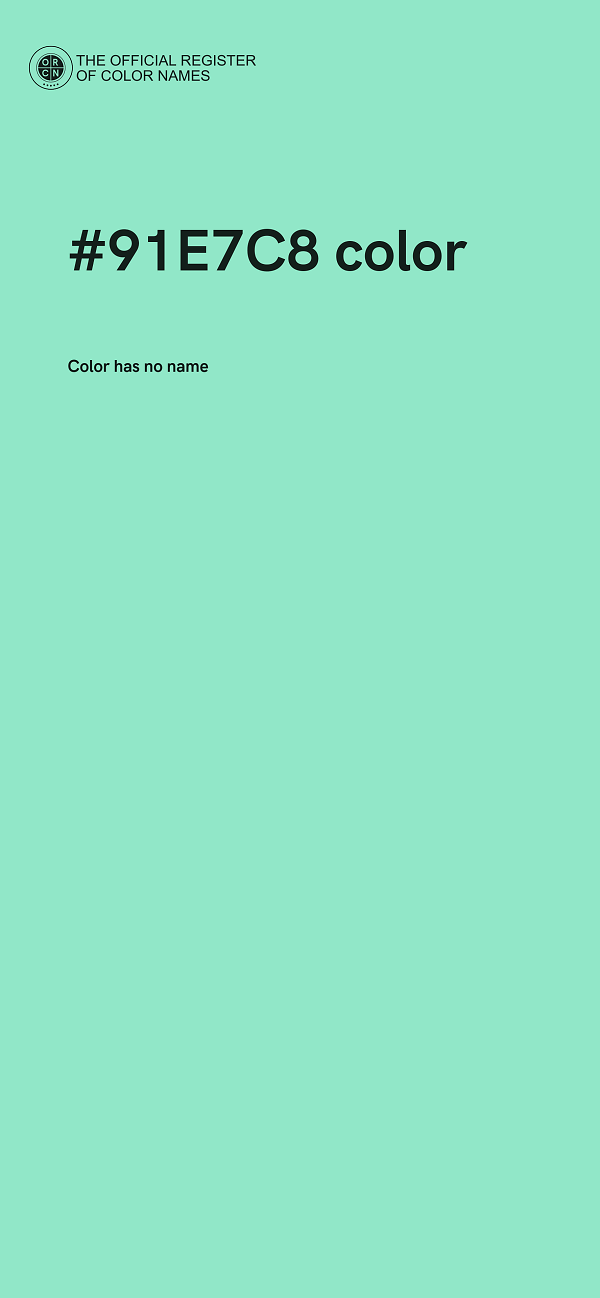 #91E7C8 color image