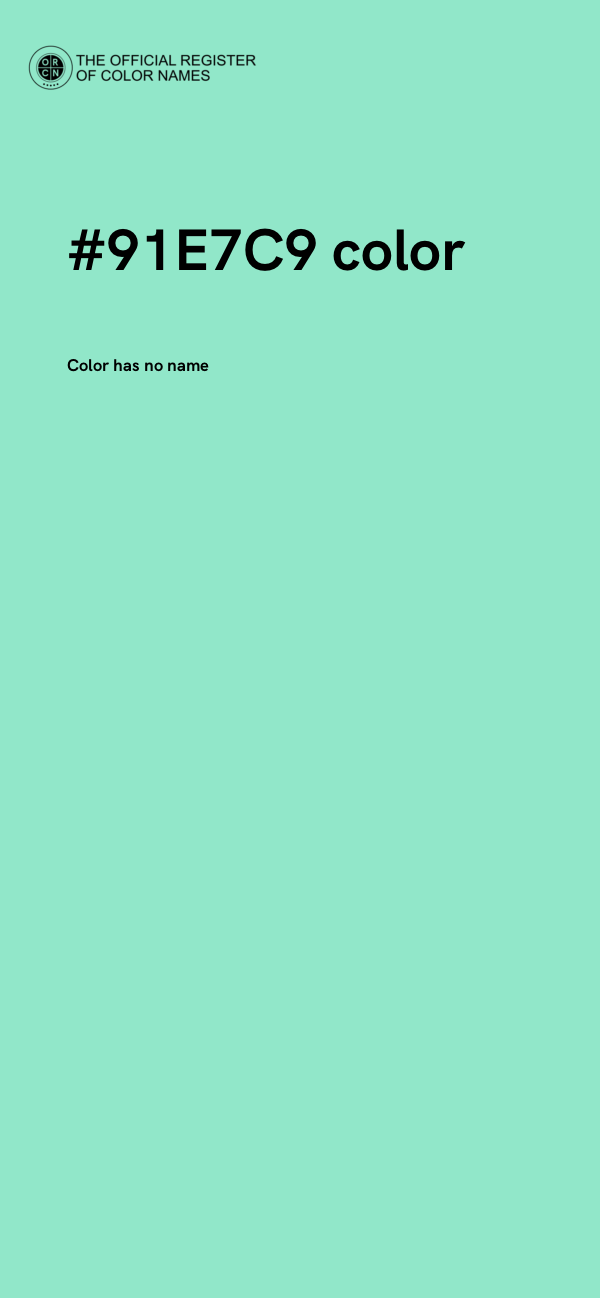 #91E7C9 color image