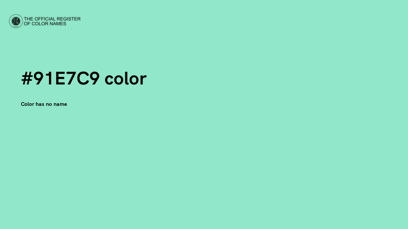 #91E7C9 color image