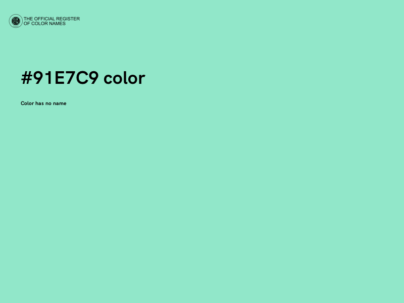 #91E7C9 color image