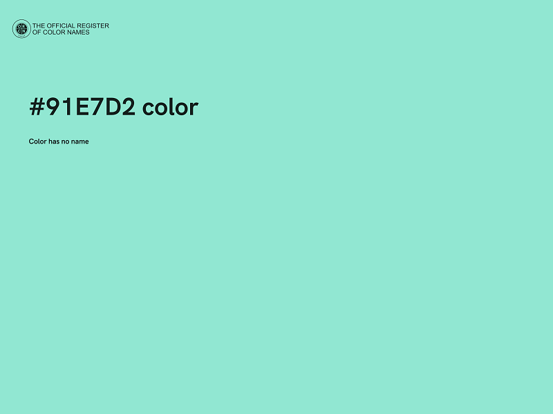 #91E7D2 color image