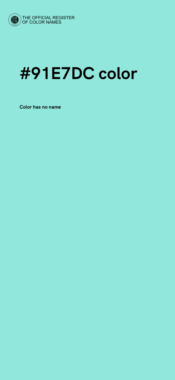 #91E7DC color image