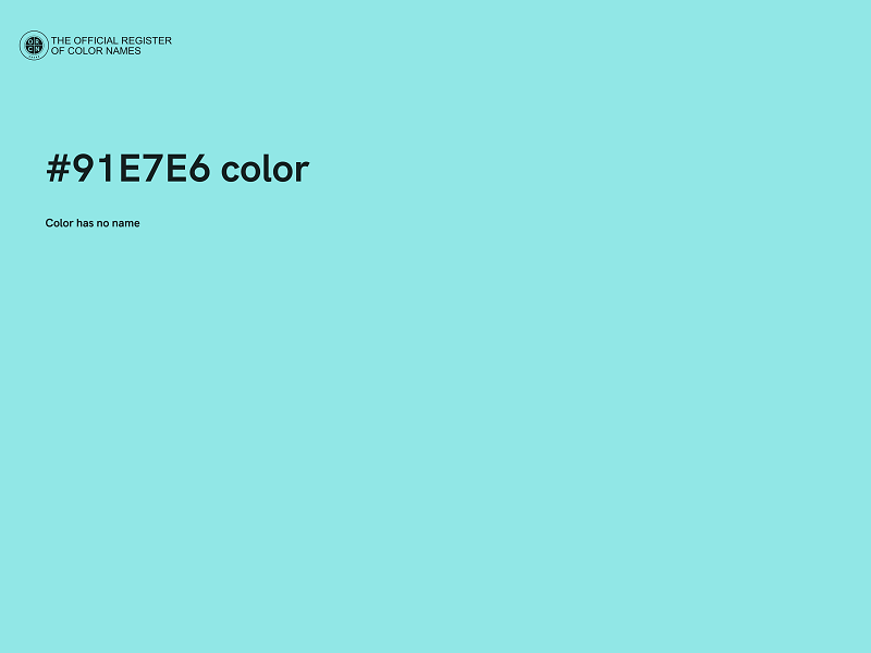 #91E7E6 color image
