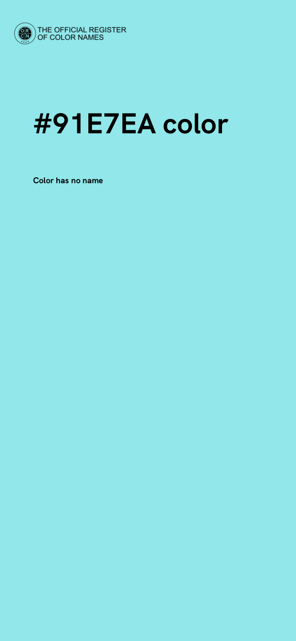 #91E7EA color image