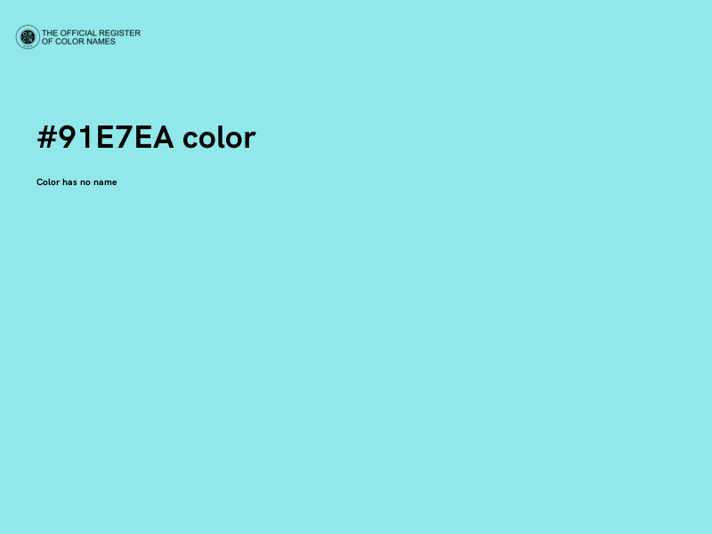 #91E7EA color image