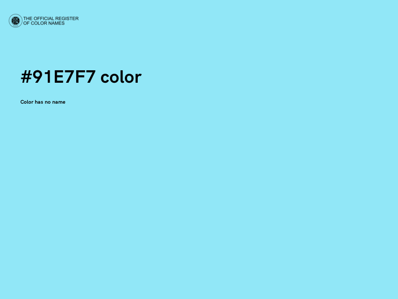 #91E7F7 color image