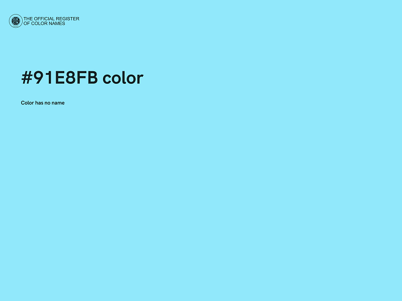 #91E8FB color image