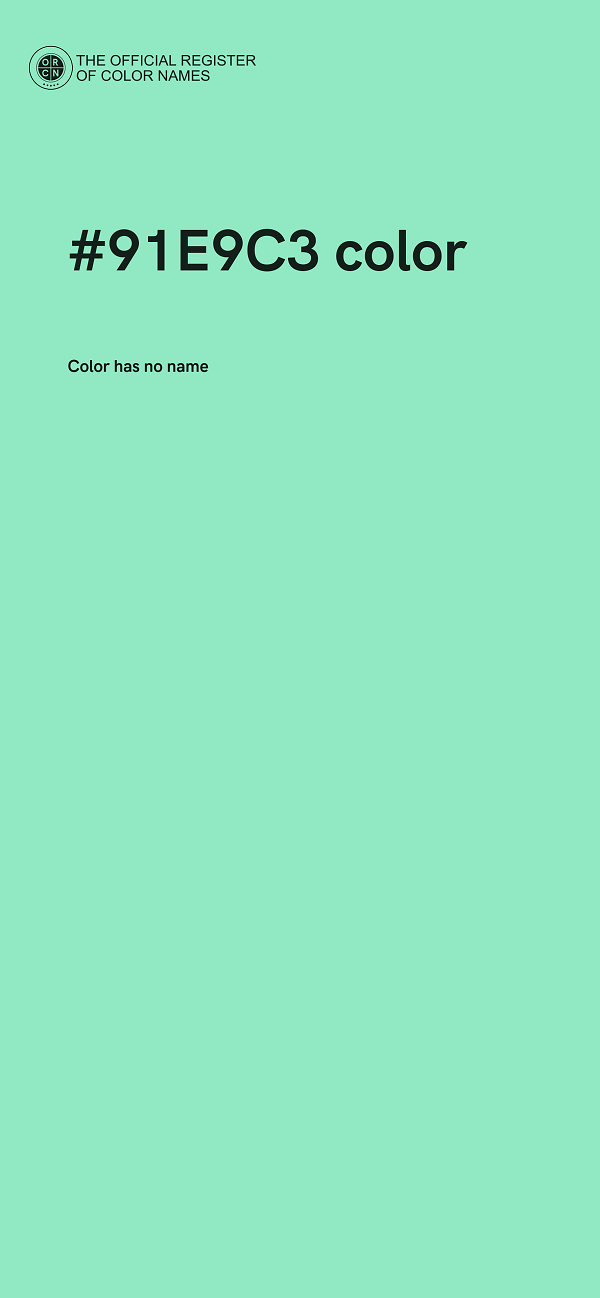 #91E9C3 color image