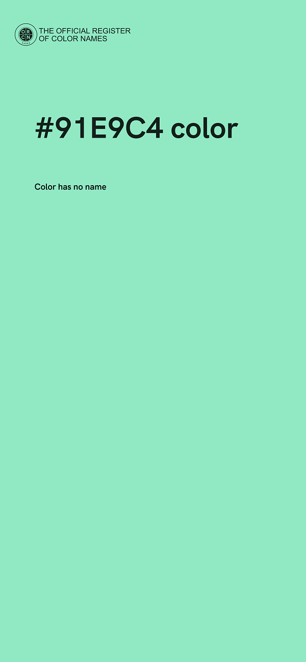 #91E9C4 color image