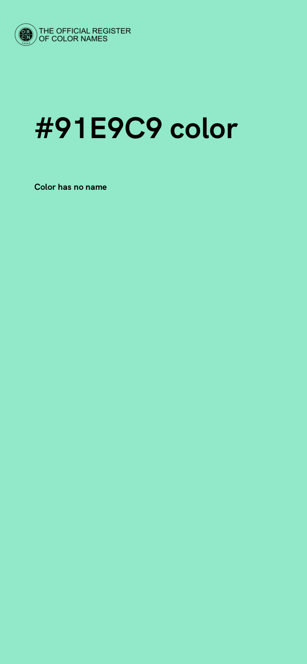 #91E9C9 color image