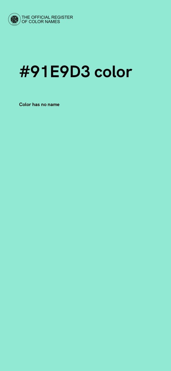 #91E9D3 color image