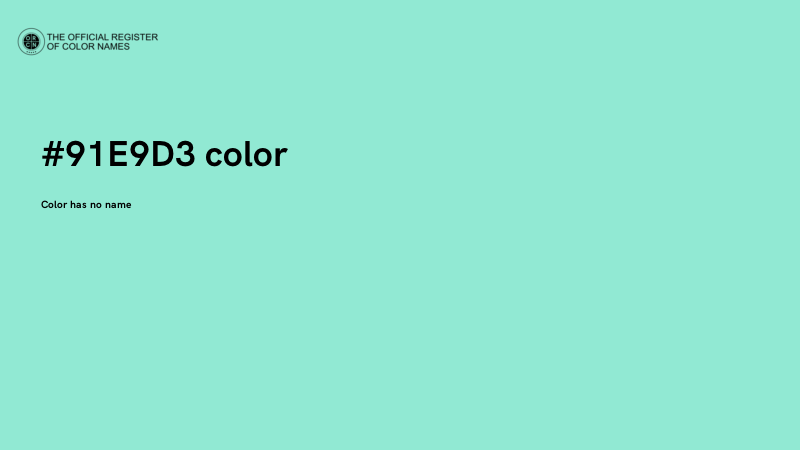#91E9D3 color image