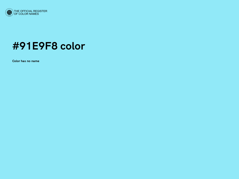 #91E9F8 color image