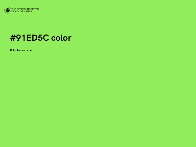 #91ED5C color image