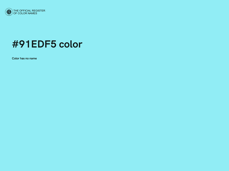 #91EDF5 color image