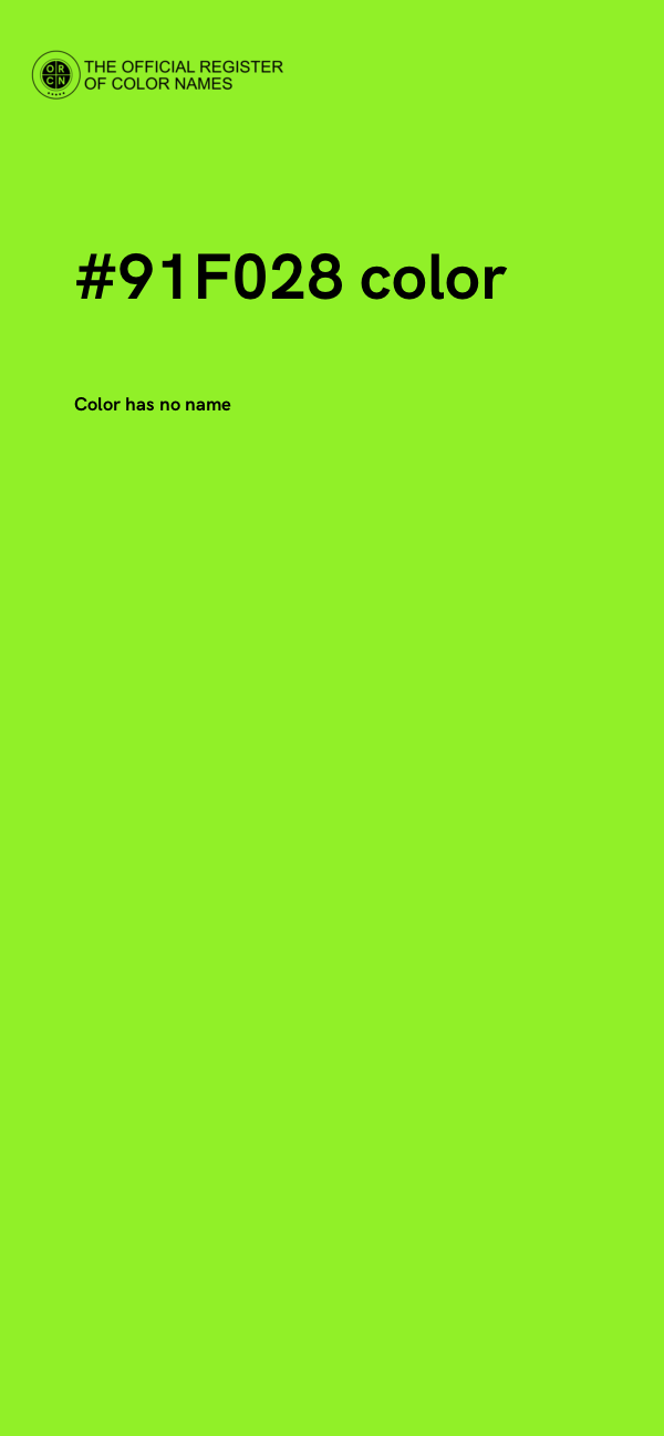 #91F028 color image