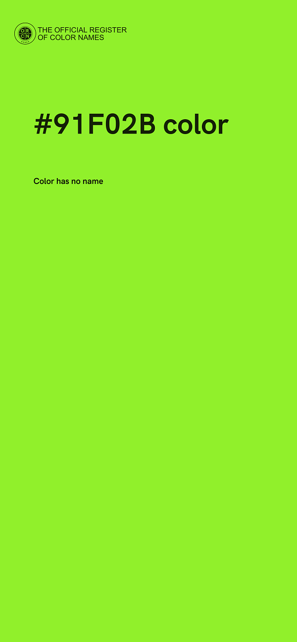 #91F02B color image