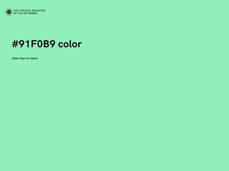 #91F0B9 color image