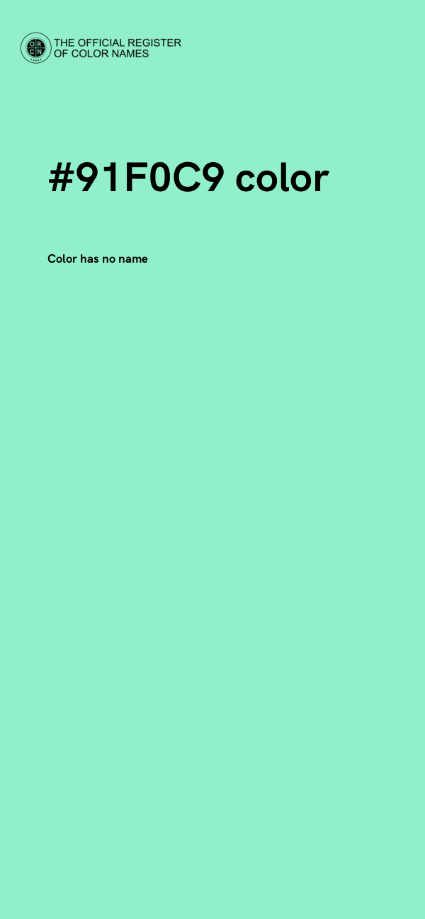 #91F0C9 color image