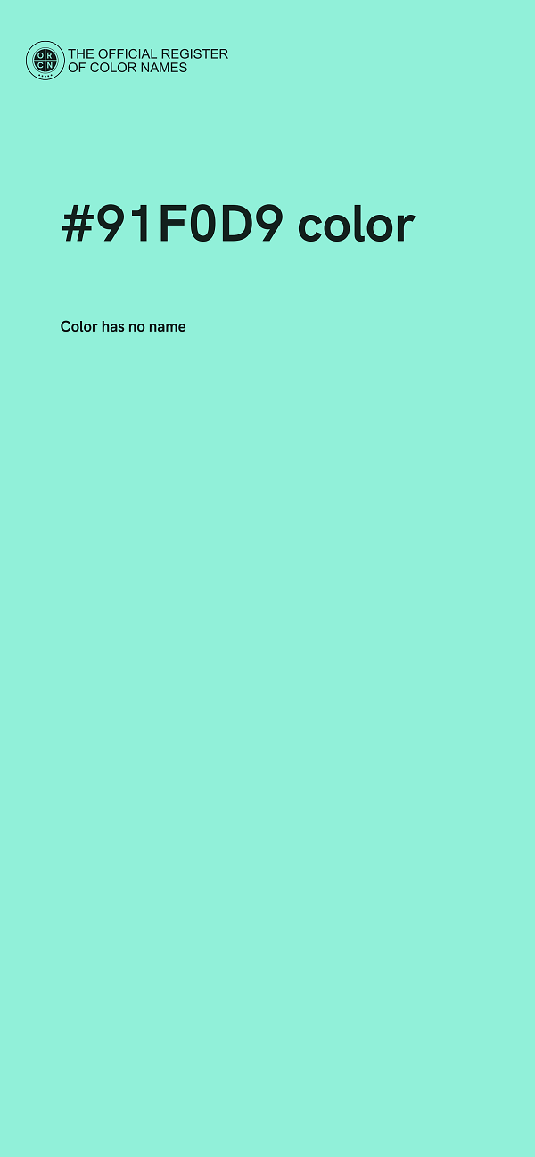 #91F0D9 color image