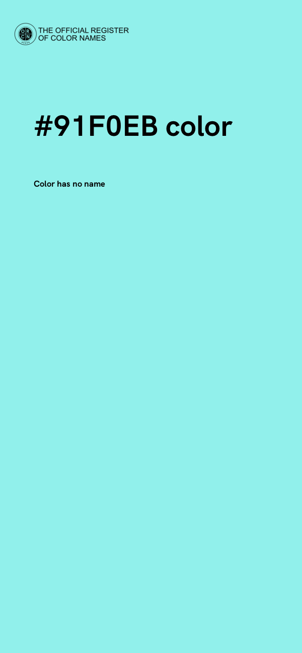 #91F0EB color image