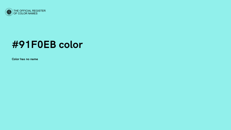 #91F0EB color image