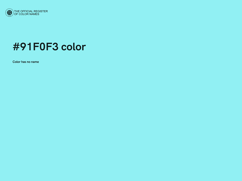 #91F0F3 color image