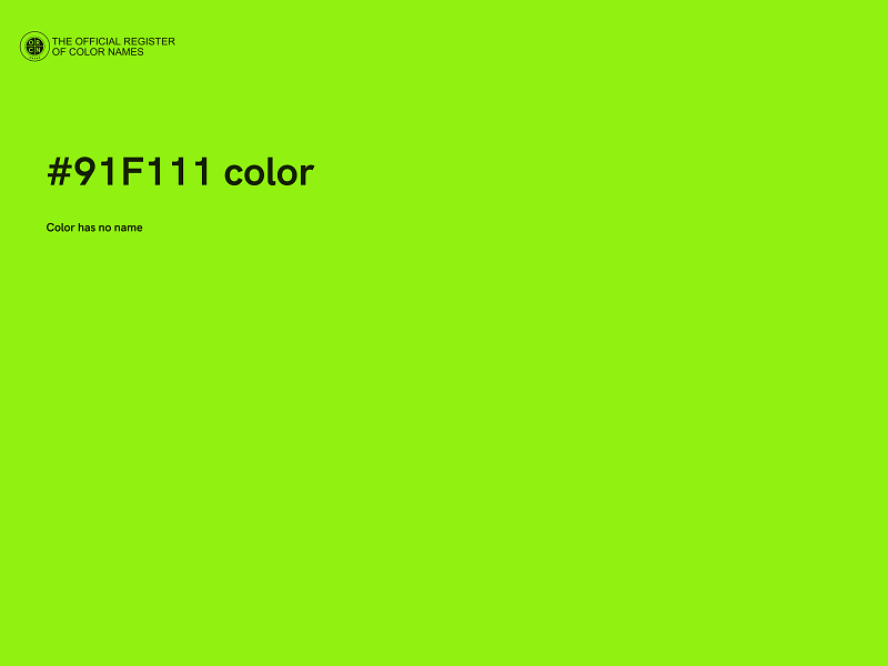 #91F111 color image