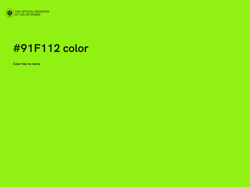 #91F112 color image
