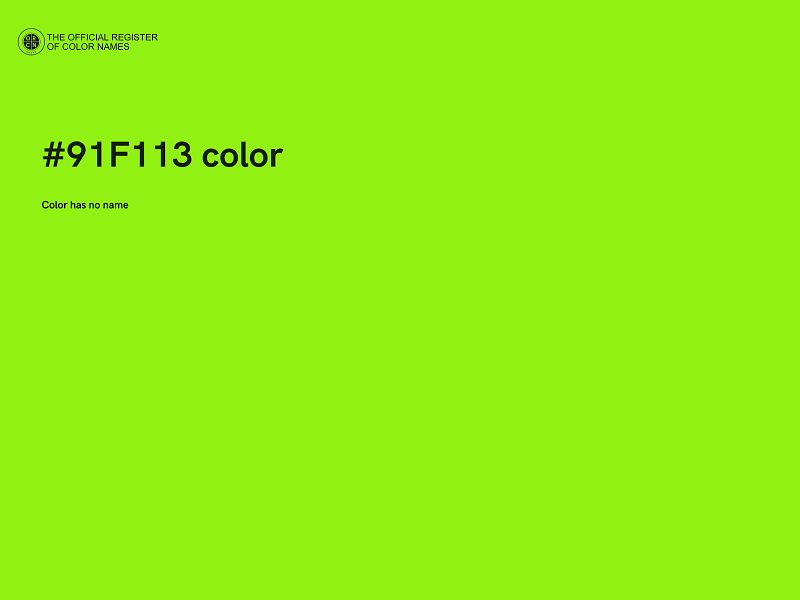 #91F113 color image