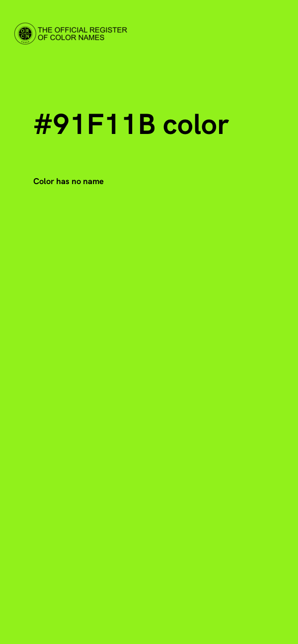 #91F11B color image
