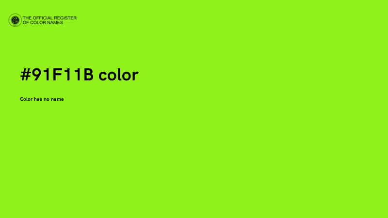 #91F11B color image