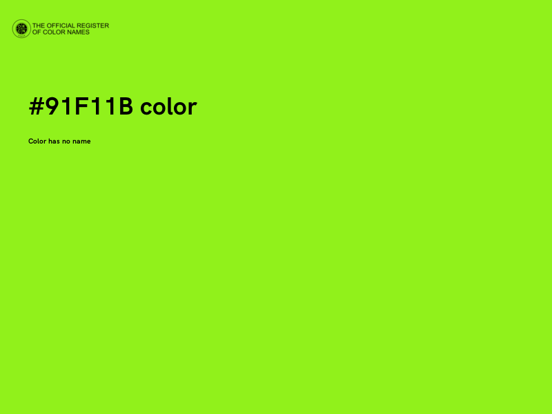 #91F11B color image