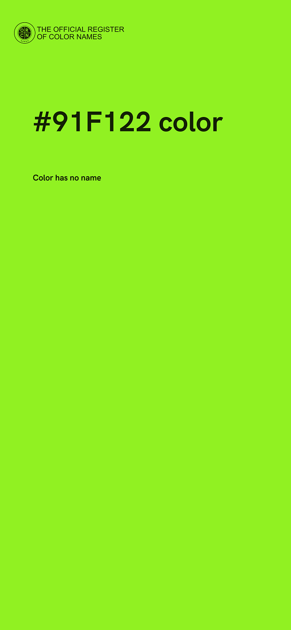 #91F122 color image