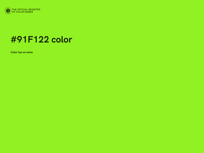 #91F122 color image