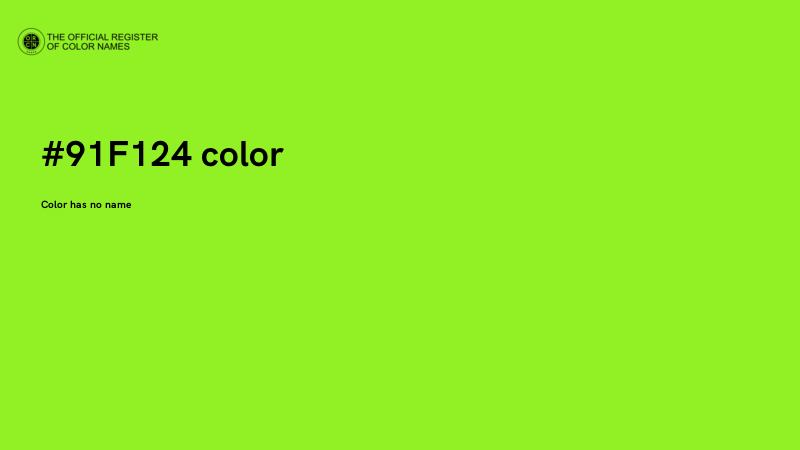 #91F124 color image