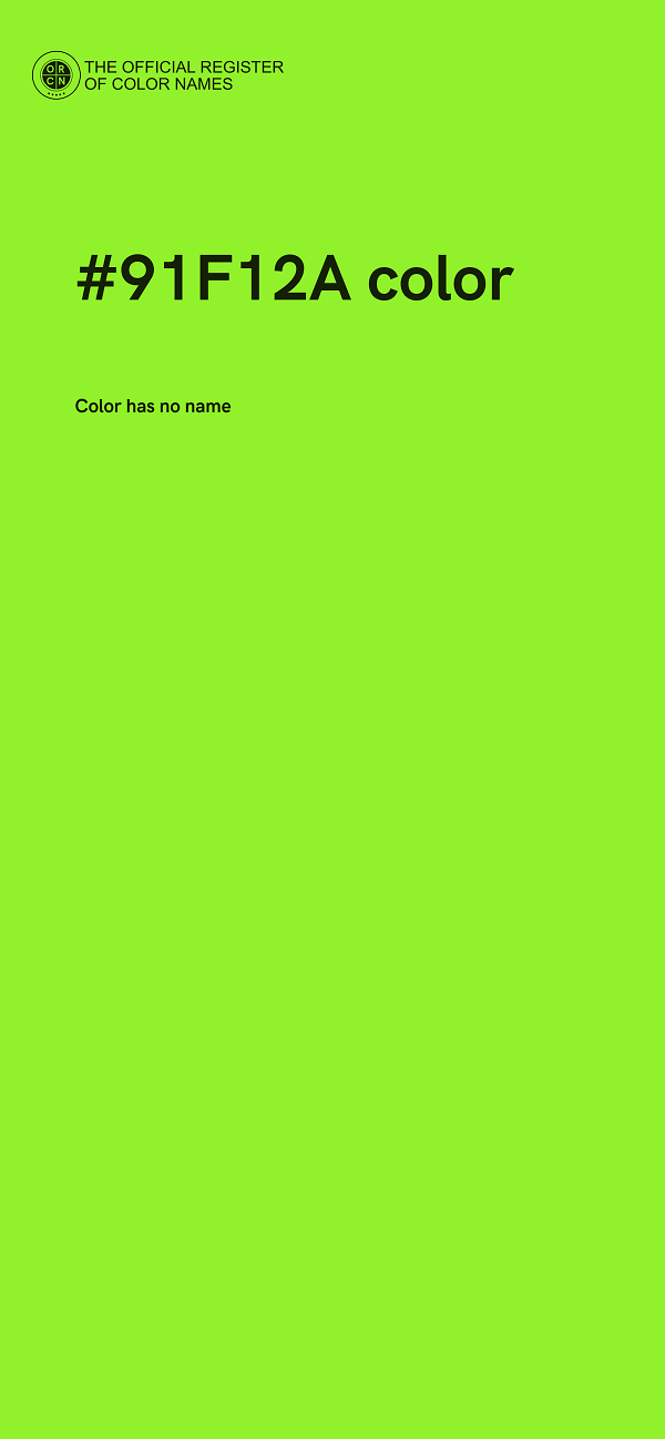#91F12A color image