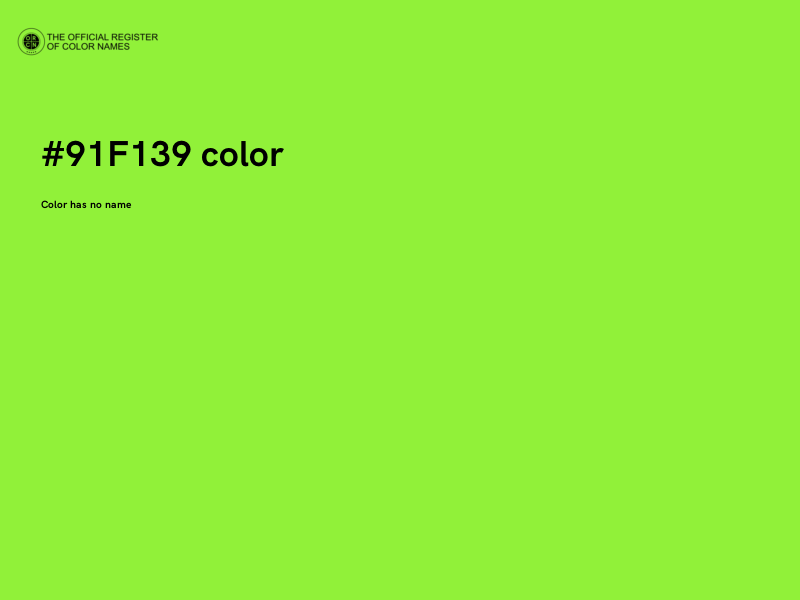 #91F139 color image