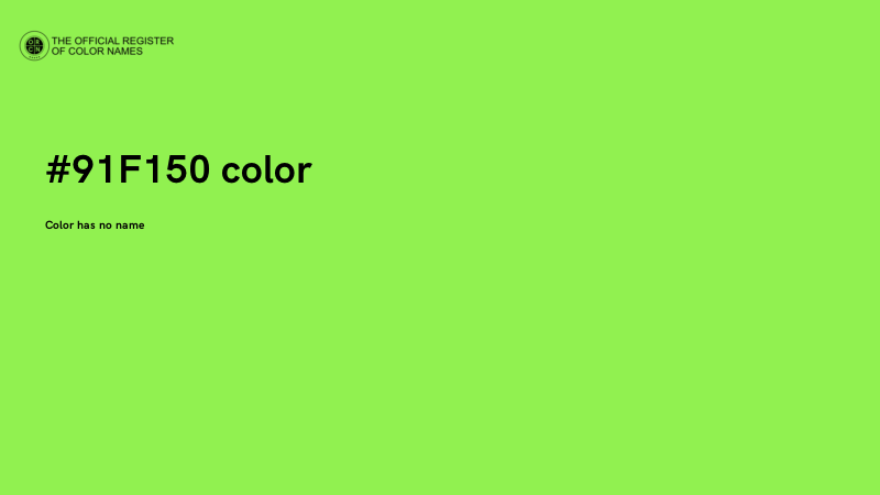 #91F150 color image