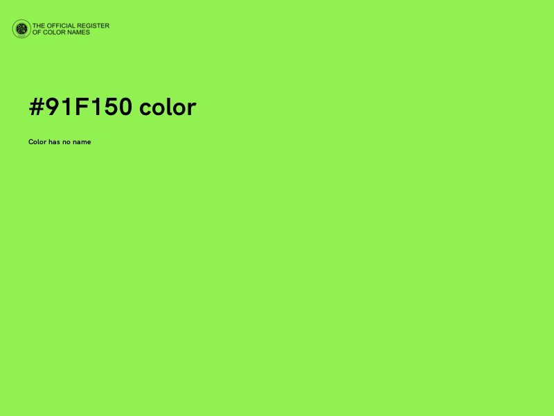 #91F150 color image